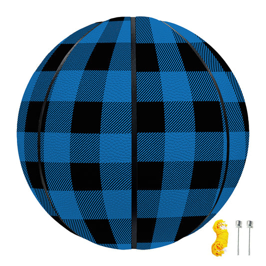 Blue And Black Buffalo Check Print Basketball