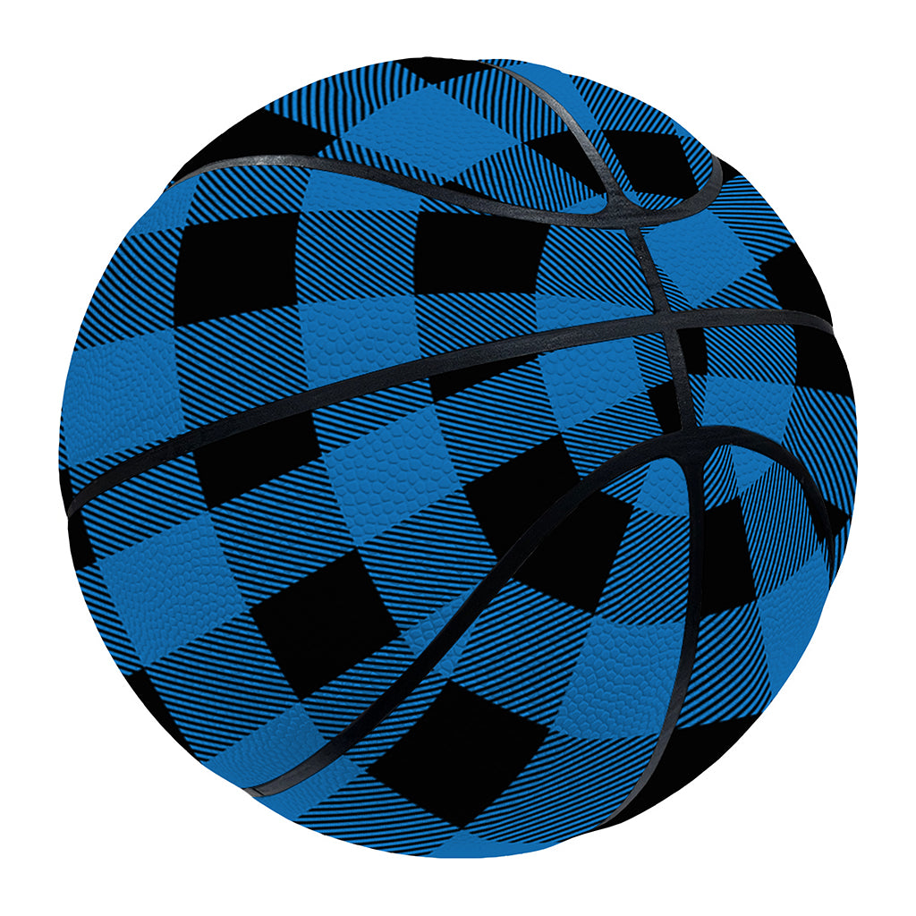 Blue And Black Buffalo Check Print Basketball
