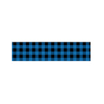 Blue And Black Buffalo Check Print Bed Runner