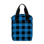 Blue And Black Buffalo Check Print Bible Tote Bag