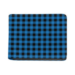 Blue And Black Buffalo Check Print Bifold Wallet