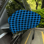 Blue And Black Buffalo Check Print Car Side Mirror Covers