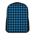 Blue And Black Buffalo Check Print Casual Backpack