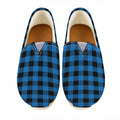 Blue And Black Buffalo Check Print Casual Shoes