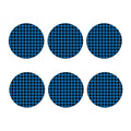 Blue And Black Buffalo Check Print Coaster Set