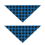 Blue And Black Buffalo Check Print Dog Bandana