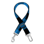 Blue And Black Buffalo Check Print Dog Seat Belt