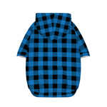 Blue And Black Buffalo Check Print Dog Zip Up Hoodie
