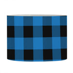 Blue And Black Buffalo Check Print Drum Lamp Shade