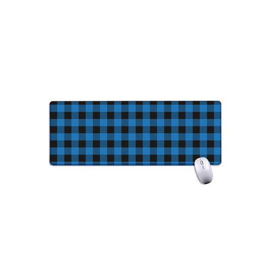Blue And Black Buffalo Check Print Extended Mouse Pad