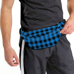 Blue And Black Buffalo Check Print Fanny Pack