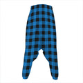 Blue And Black Buffalo Check Print Hammer Pants
