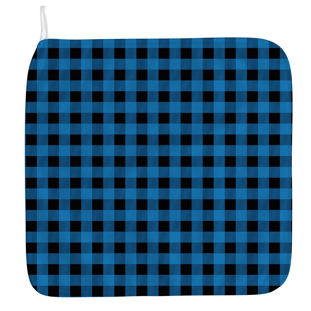 Blue And Black Buffalo Check Print Hand Towel
