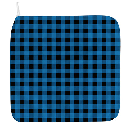 Blue And Black Buffalo Check Print Hand Towel
