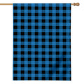 Blue And Black Buffalo Check Print House Flag