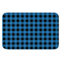Blue And Black Buffalo Check Print Indoor Door Mat