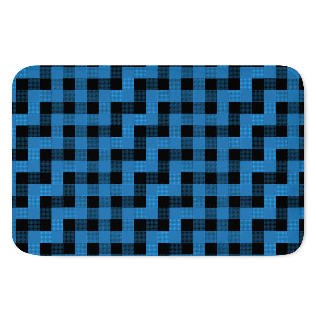 Blue And Black Buffalo Check Print Indoor Door Mat