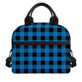 Blue And Black Buffalo Check Print Insulated Lunch Bag