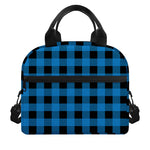 Blue And Black Buffalo Check Print Insulated Lunch Bag