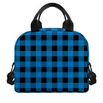 Blue And Black Buffalo Check Print Insulated Lunch Bag