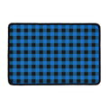Blue And Black Buffalo Check Print Kitchen Mat