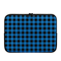 Blue And Black Buffalo Check Print Laptop Sleeve