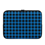 Blue And Black Buffalo Check Print Laptop Sleeve
