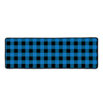 Blue And Black Buffalo Check Print Long Kitchen Mat