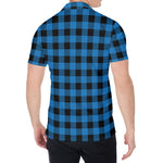 Blue And Black Buffalo Check Print Men's Shirt