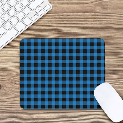 Blue And Black Buffalo Check Print Mouse Pad