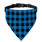 Blue And Black Buffalo Check Print Over The Collar Dog Bandana