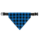 Blue And Black Buffalo Check Print Over The Collar Dog Bandana