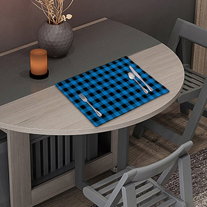 Blue And Black Buffalo Check Print Placemat