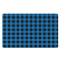 Blue And Black Buffalo Check Print Polyester Doormat