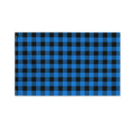 Blue And Black Buffalo Check Print Polyester Flag