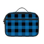 Blue And Black Buffalo Check Print Portable Lunch Bag