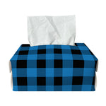 Blue And Black Buffalo Check Print Rectangle Tissue Box Cover