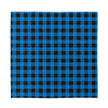 Blue And Black Buffalo Check Print Silk Bandana
