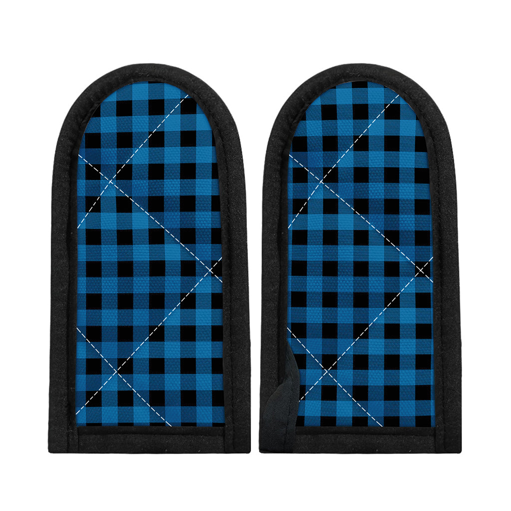 Blue And Black Buffalo Check Print Skillet Handle Cover