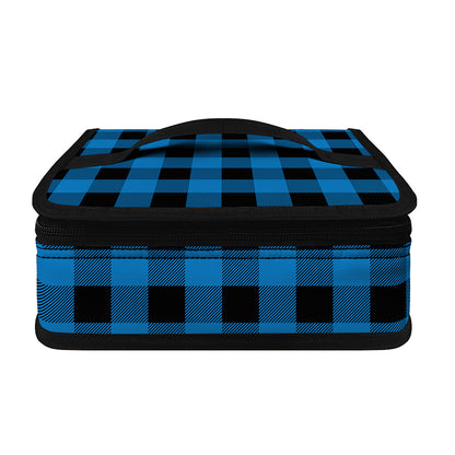 Blue And Black Buffalo Check Print Small Lunch Bag