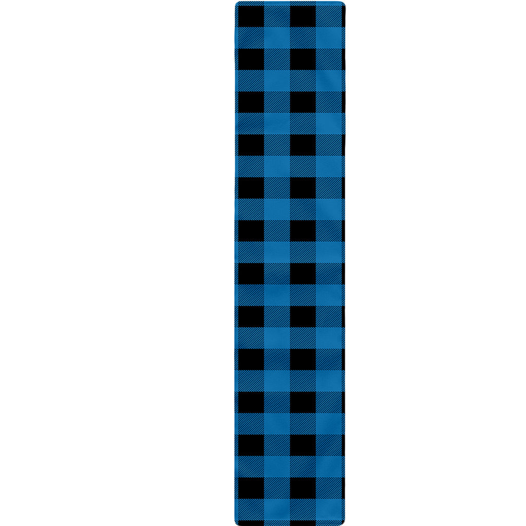 Blue And Black Buffalo Check Print Table Runner