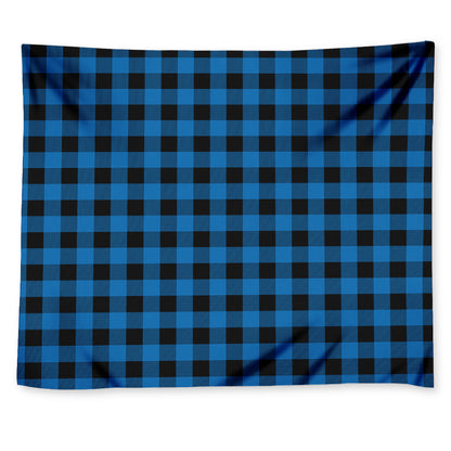 Blue And Black Buffalo Check Print Tapestry