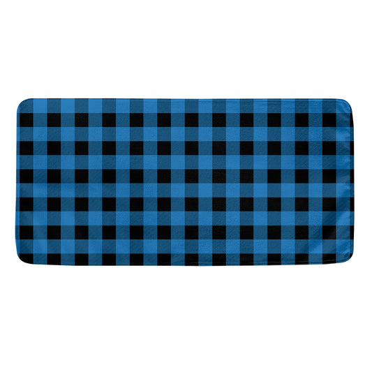 Blue And Black Buffalo Check Print Towel