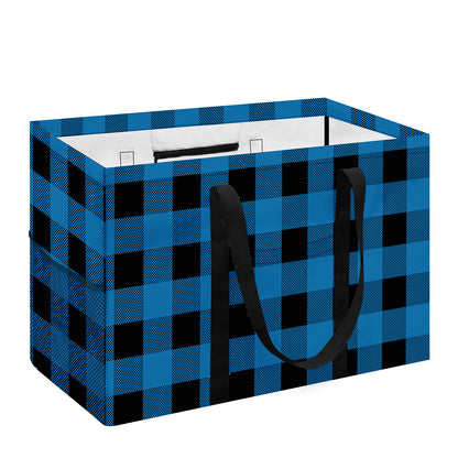 Blue And Black Buffalo Check Print Utility Tote Bag