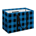 Blue And Black Buffalo Check Print Utility Tote Bag