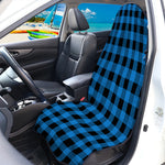 Blue And Black Buffalo Check Print Waterproof Car Seat Cover