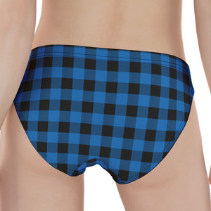 Blue And Black Buffalo Check Print Women's Panties