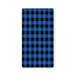 Blue And Black Buffalo Plaid Print Baby Crib Sheet