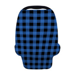 Blue And Black Buffalo Plaid Print Baby Seat Cover