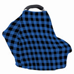 Blue And Black Buffalo Plaid Print Baby Seat Cover